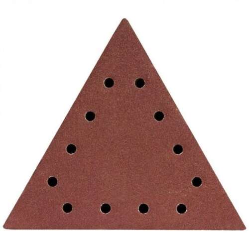 Abrazive/smirghel triunghiular pentru slefuitor perete, cu scai, gauri, P80, set 5 buc, 285 mm, Dedra