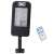 Solar powered motion sensor wall light with remote control, front view