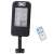 Solar powered street light with motion sensor and remote control, 128 LED, black
