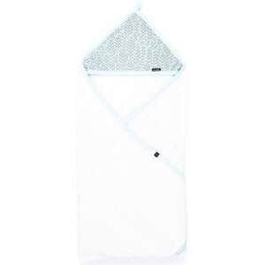 Womar Zaffiro kapucnis törölköző babáknak, 100x100 cm, 100% pamut, kék és fehér - Womar