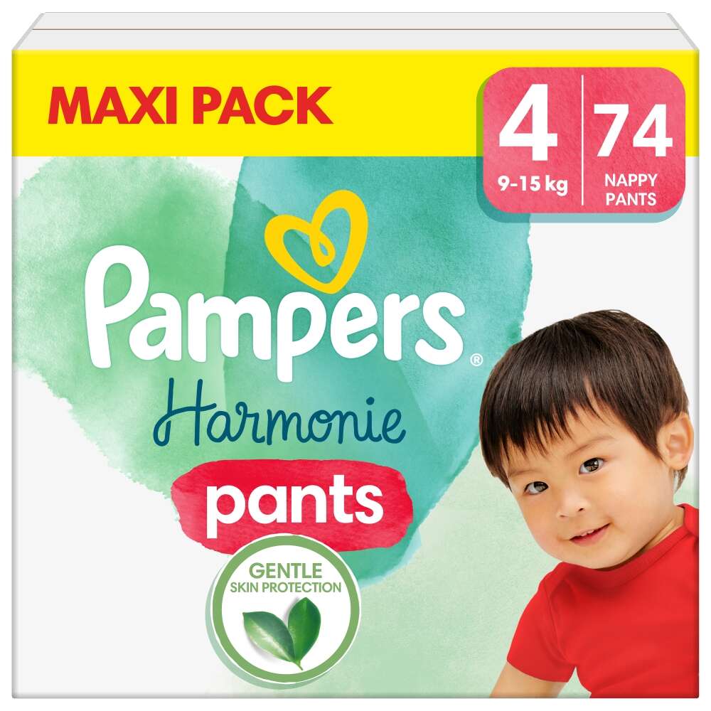 Pampers Harmonie Pants Maxi Pack Bugyipelenka 9-15kg Maxi 4 (74db)