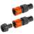 Gardena 1505-23 Schlauchverbinder, schwarz, grau, orange, 3er Pack