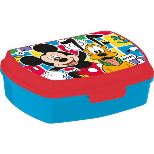 Disney Mickey Better Together szendvicsdoboz, rajta Mickey egér és Pluto, piros és kék műanyag, tökéletes gyerekeknek - Gyerek étel-és italtároló