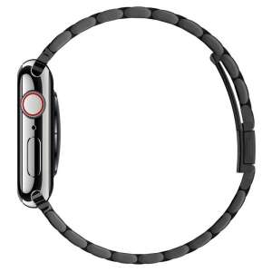 Spigen Modern Fit Apple Watch 45/44/42mm Fekete Fém Okosóra szíj, oldalnézet - Spigen