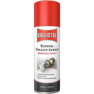 Ballistol Réz Grafit Szerelő Spray, 200 ml, hosszú távú korrózióvédelemhez, sós víznek ellenálló, extrém hőmérsékletnek ellenálló - Ballistol