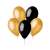 Black and gold balloons, 5 pack, 12 inch