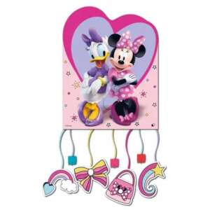 Disney Minnie Junior pinata s Daisy Duck, v tvare srdca s farebnými stuhami - Párty dekorácie