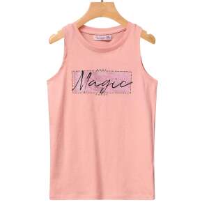 Glo Story Rosa ärmelloses Sommer-T-Shirt MAGIC 7-8 Jahr (122-128 cm)