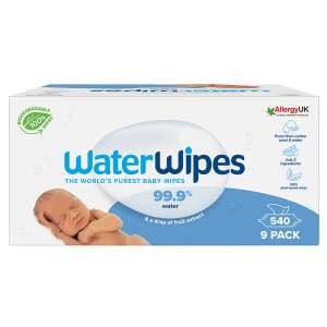 WaterWipes Biodegradable Babatörlőkendő Super Value Pack 9x60db 59176474 Törlőkendők - Színezőanyag mentes