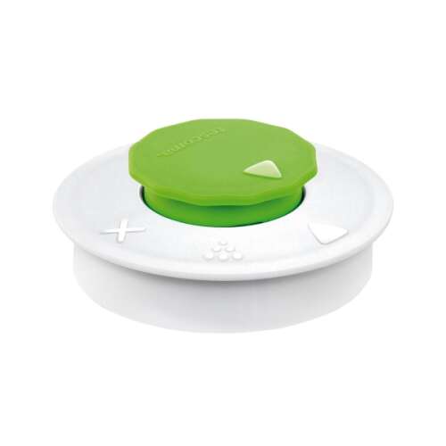 TESCOMA DELLA CASA fermentation lid, green and white, close-up