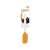 Fiskars Functional Form orange silicone spatula with white handle on packaging