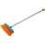 Fiskars My First children's broom, orange bristles, blue handle, silver telescopic handle