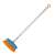 Fiskars My First children's broom, orange bristles, blue handle, silver telescopic handle