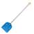 Fiskars 1001421 snow shovel, blue plastic snow shovel with aluminum handle
