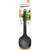 Fiskars Functional Form slotted spoon, black with orange silicone edge, for easy scooping and draining