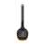 Fiskars Functional Form slotted spoon, black with orange silicone edge, for easy scooping and draining