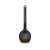 Fiskars Functional Form slotted spoon, black with orange silicone edge, for easy scooping and draining