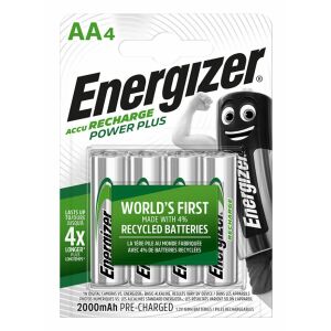 Energizer | AA/HR6 | 2000 mAh | Акумулаторна батерия Accu Power Plus Ni-MH | 4 бр. 133851541 - Батерия и акумулатор