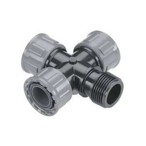 Conector în cruce Gardena pentru valve, 3 x 1" filet interior și 1 x 1" filet exterior - Gardena Accesorii irigare