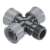 Conector în cruce Gardena pentru valve, 3 x 1" filet interior și 1 x 1" filet exterior