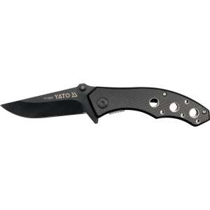 YATO YT-3661 folding knife, black, stainless steel blade, aluminum handle - Yato