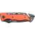 YATO YT-7002 folding knife with black blade and orange handle, back view