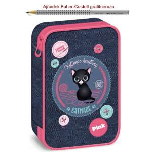 Ars Una Think Pink Catmade tolltartó cuki fekete cicával - Ars Una Tolltartó