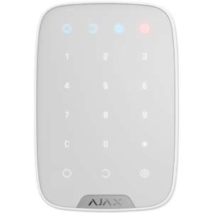 Ajax Keypad Plus WH fehér vezeték nélküli kezelőpanel billentyűzettel és közelségi olvasóval - Ajax