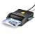 Axagon CRE-SM3SD USB Smart Card & SD/microSD/SIM card FlatReader, czarny czytnik kart z czeskim dowodem osobistym