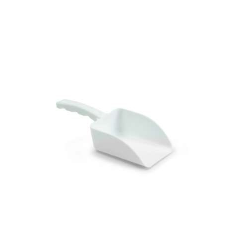 Biela hygienická naberačka Igeax, kapacita 0,25L, na meranie a presúvanie múky a iných práškov
