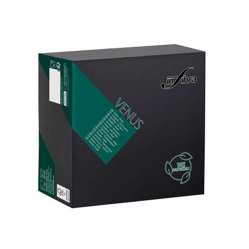 Infibra Venus schwarze Airlaid-Servietten, 50 Stück pro Packung
