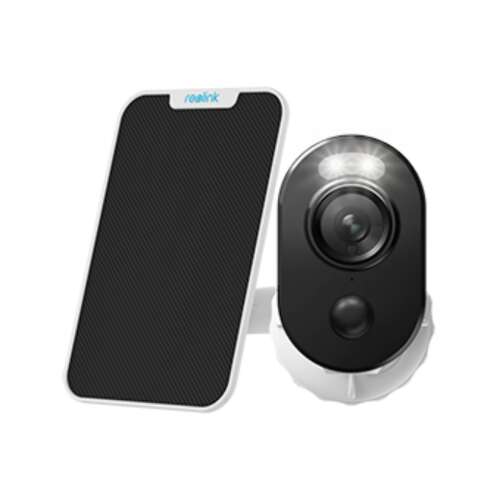 Reolink Argus 3 PRO Surveillance Camera with Solar Panel, AI, Person/Vehicle Detection, Rechargeable Battery, Color Night Vision and LED Spotlight, Micro SD