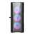 Darkflash DK431 fekete számítógépház elölnézete RGB ventilátorokkal