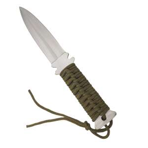 Cuțit de aruncat Ideallstore ninja cu mâner din paracord verde - Cuțite de vânătoare și de supraviețuire