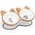 Navaris cat shaped elevated double bowl for cats and dogs, bamboo stand with ceramic bowls