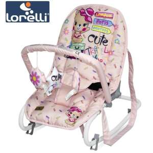 Lorelli Rock Star baba hintaszék, rózsaszín, utazós mintával, újszülötteknek, hintázó, dönthető, állítható háttámla, 3 pontos biztonsági öv, játékhíd - Lorelli Baba pihenőszék, Elektromos babahinta