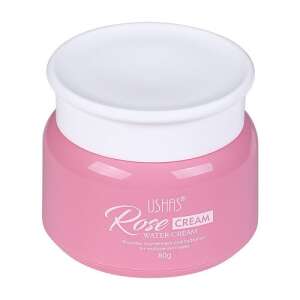 Ushas Rose Water Cream, 80g, borcan roz, cu capac alb, cremă hidratantă pentru față - Mască și pachet pentru îngrijirea pielii