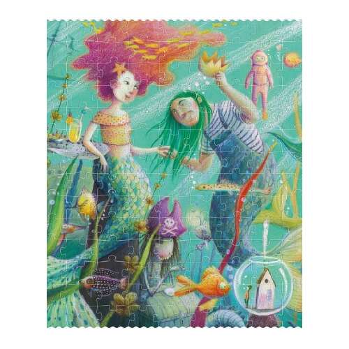 Londji My Glitter Puzzle Mermaid 350 pieces completed puzzle