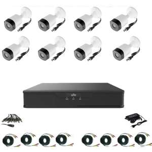 Rovision 8 kamerás biztonsági rendszer Dahua kamerákkal és UNV DVR-rel, teljes készlet videó megfigyeléshez - Dahua Biztonsági kamera