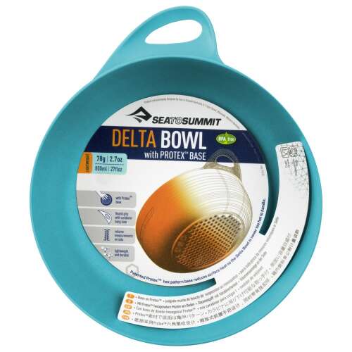 Sea to Summit Delta Bowl, 750 ml, csendes-óceáni kék, kemping tál, BPA mentes, könnyű, mosogatógépben mosható