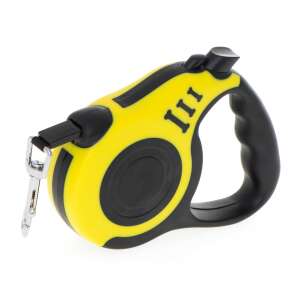 Retractable dog leash, yellow, 3 meters, 8 kg - Leash
