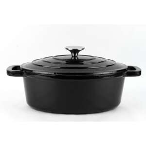 Magefesa Ferro Eco oval cast iron casserole dish, 28x21x10 cm, 3 l, black - Cookware & bakeware