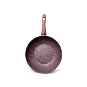 Fissman Magic Brown wok pan, 24x7cm, aluminum, brown, with wooden handle - Fissman