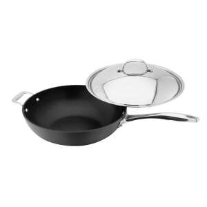 Stellar Hard Anodized Wok mit Deckel, 55x30x16.5 cm, Schwarz/Silber - Stellar