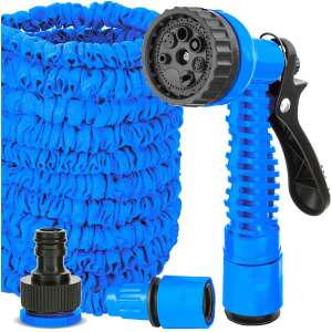 Elastyczny wąż Moobilly z regulowanym pistoletem natryskowym 60 m #niebieski