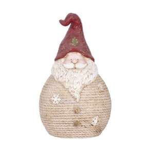 Decoratiune de Crăciun din ceramică, gnom cu pălărie roșie, 26x19x42,5 cm - Nonbrand Decorațiuni de Crăciun