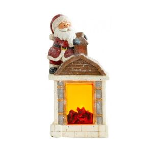 Mikulás Kandalló LED Christmas Decoration, Santa Claus on Chimney Ornament - Nonbrand Christmas Decoration