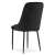 Back view of Amore black velvet dining chair with diamond-shaped buttons