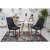 Black velvet dining chair with diamond-shaped buttons, Amore, Scandinavian style