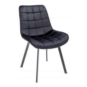 Black velvet dining chair with metal legs, Adoro Jumi Scandinavian style - Jumi Dining chair